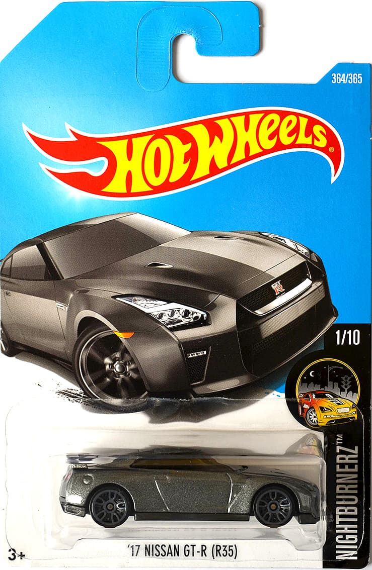 Hot Wheels Nightburnerz 17 Nissan GT R R35 Cinza Universo Hot Wheels