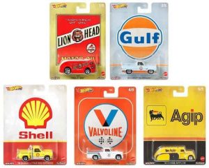 Hot Wheels Pop Culture - Vintage Oil Set Completo (5 miniaturas)