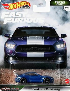 *Embalagem danificada* Hot Wheels Fast & Furious Furious Fleet - Custom Mustang (Velozes e Furiosos)