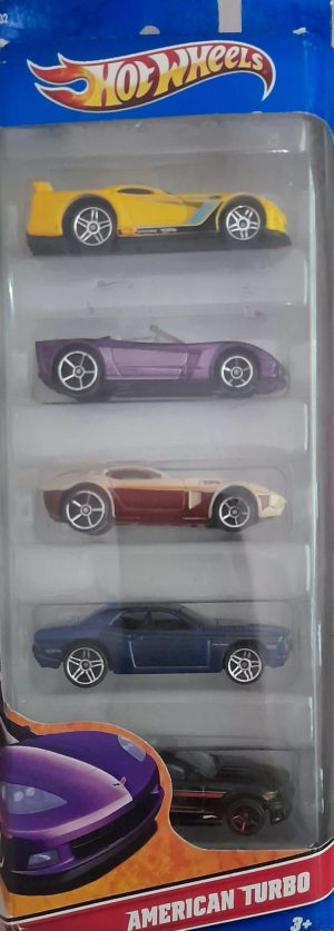 *Embalagem danificada* Hot Wheels Pack de 5 - American Turbo