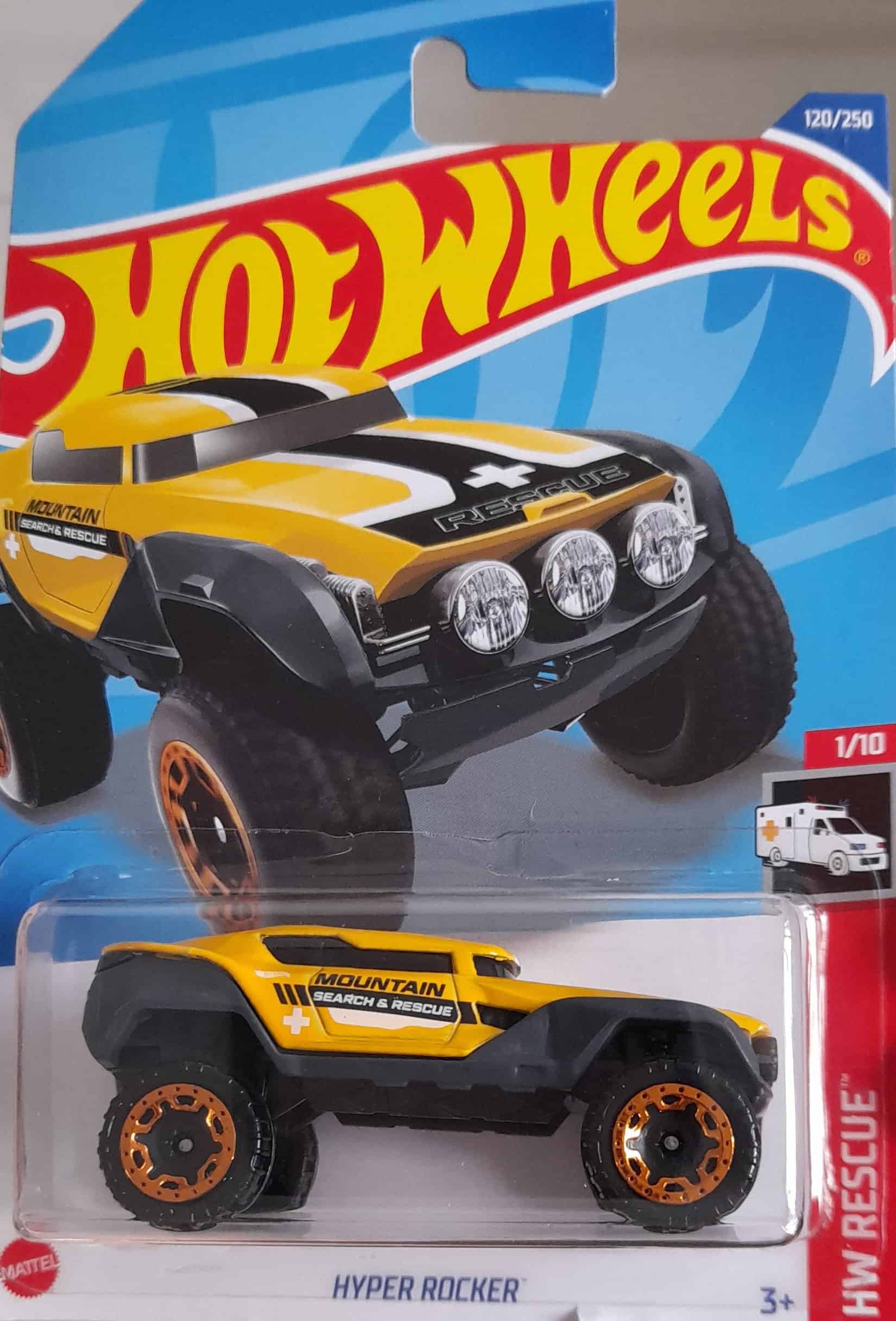 Carrinho Hot Wheels Hyper Rocker Rescue 2022 - Mattel - Brinquedos e Games  FL Shop