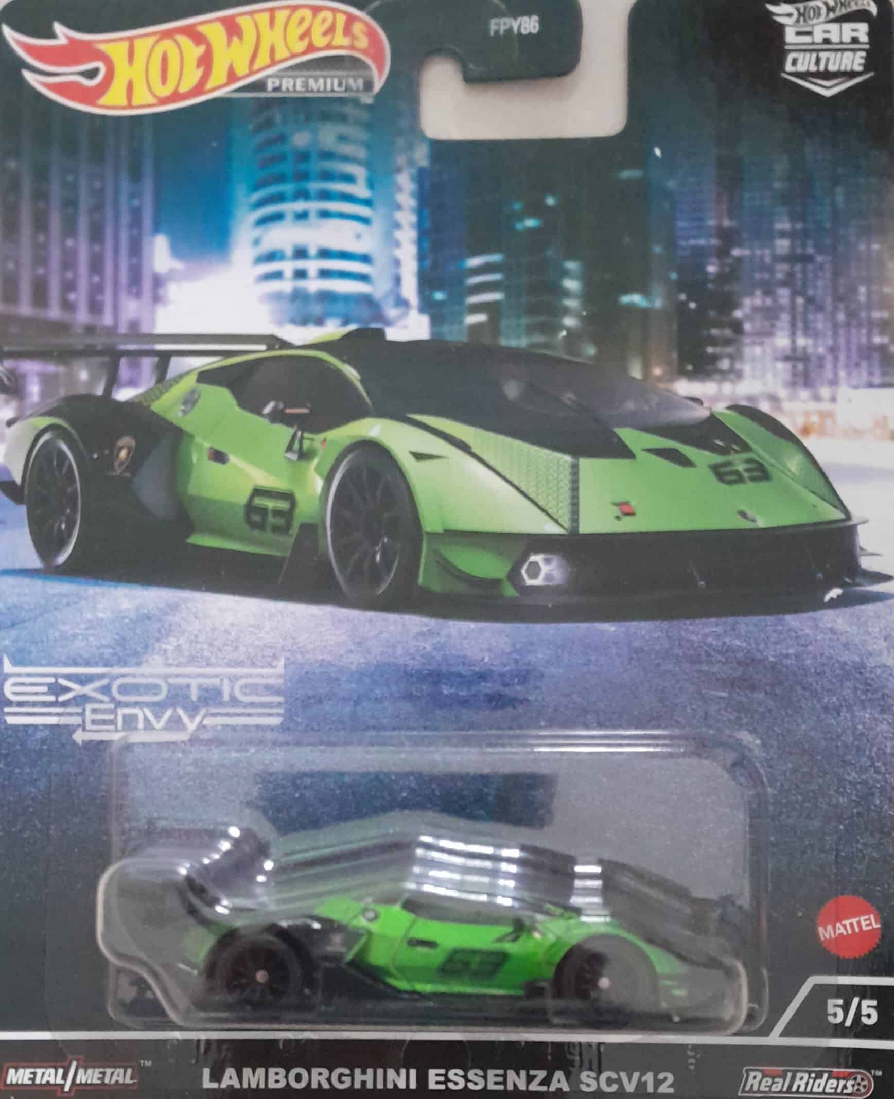 Hot Wheels Car Culture Exotic Envy – Lamborghini Essenza SCV12...