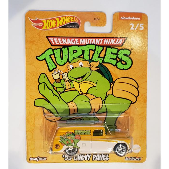 *Embalagem danificada* Hot Wheels Pop Culture - '55 Chevy Panel Tartarugas Ninjas