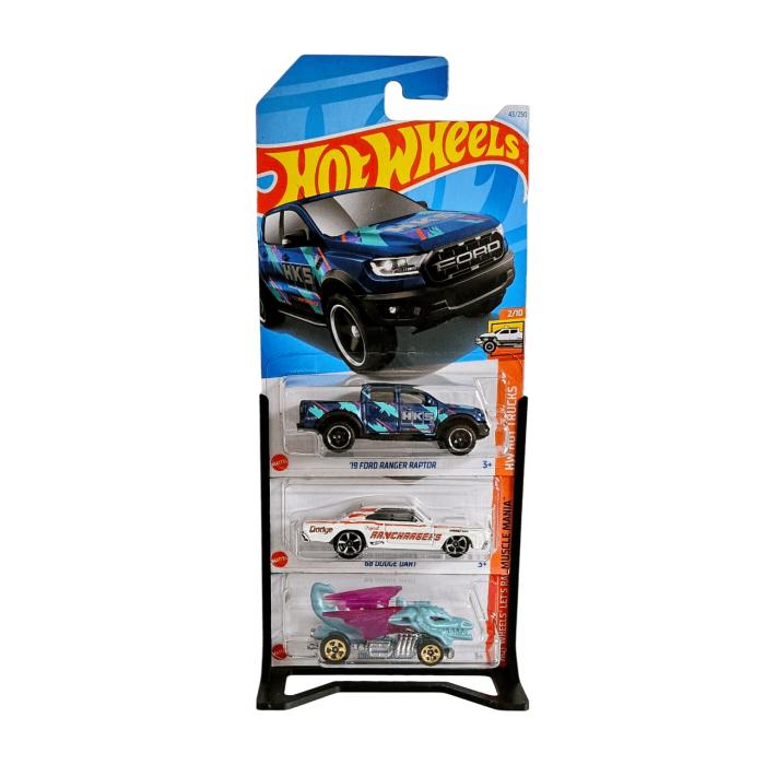 Hot Wheels Expositor - Display Mesa 3 Blister Preto