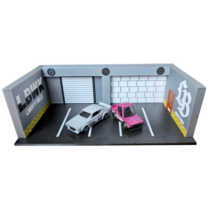 Hot Wheels Diorama - Garagem Liberty Walk LBWK