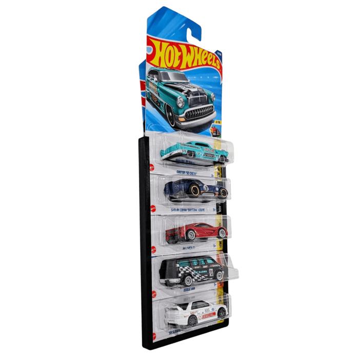 Hot Wheels Expositor - Display Parede 5 Blisters Preto 2 Unidades - Image 3