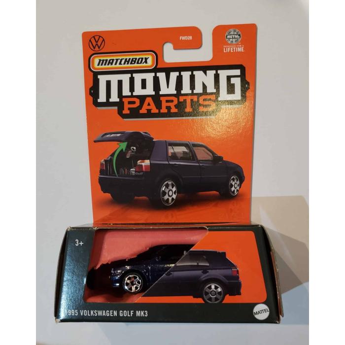 *Embalagem danificada* Matchbox Moving Parts - 1995 Volkswagen Golf MK3