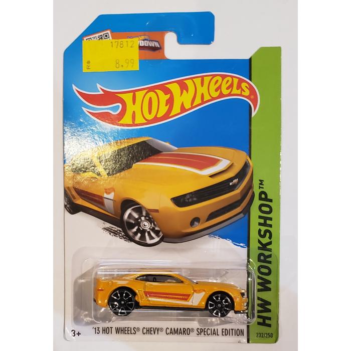 *Embalagem danificada* Hot Wheels Workshop - '13 Hot Wheels Chevy Camaro Special Edition