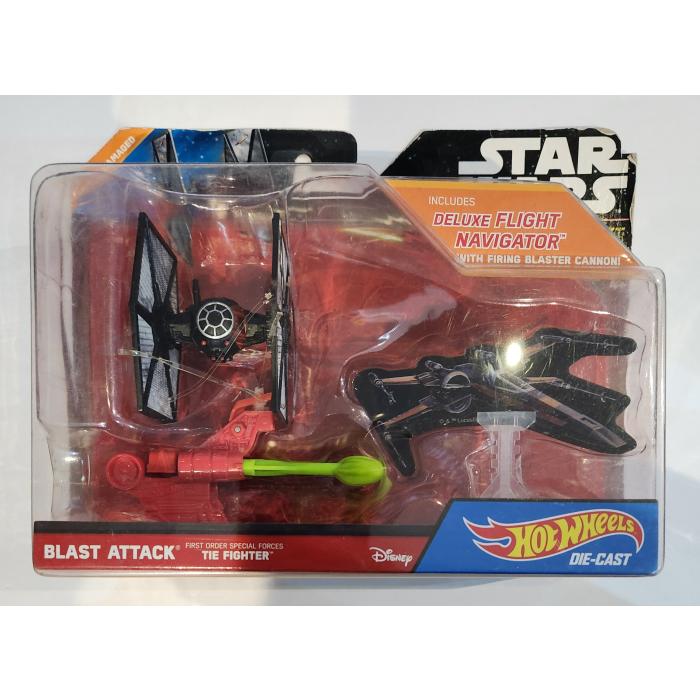 *Embalagem danificada* Hot Wheels Star Wars Die-Cast - Blast Attack Vermelho