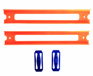 Hot Wheels Acessório Pista - 2 Retas de 25 cm + 2 Conectores