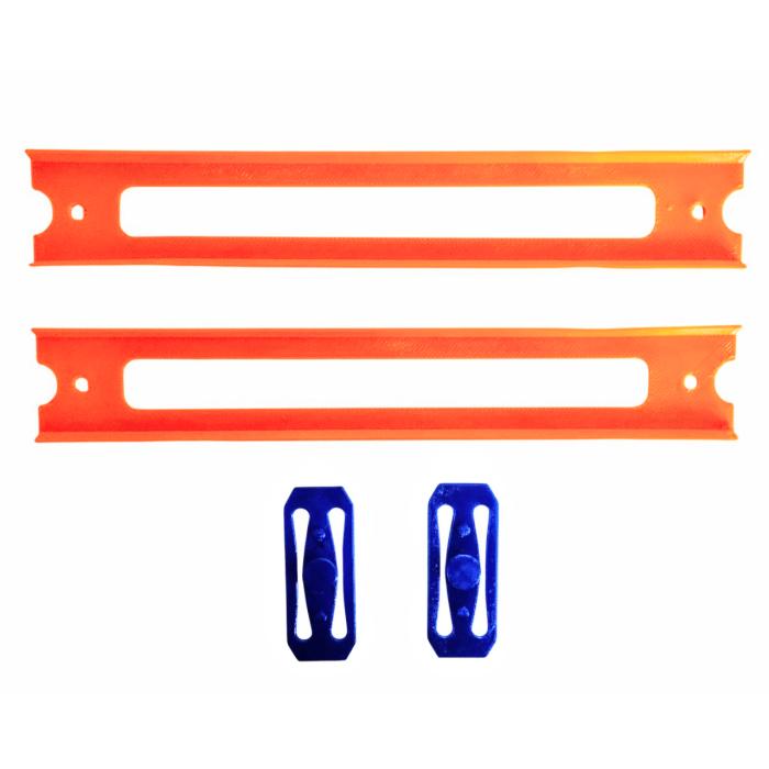 Hot Wheels Acessório Pista - 2 Retas de 25 cm + 2 Conectores