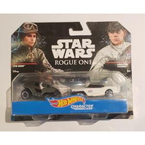*Embalagem danificada* Hot Wheels Pack De 2 Star Wars - Rogue One jyn Erso And Director Krennic