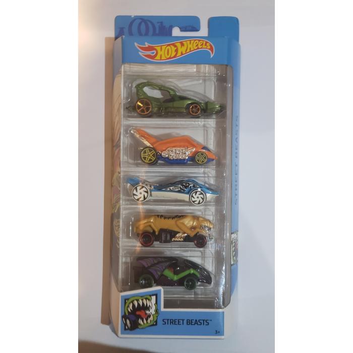*Embalagem danificada* Hot Wheels Pack de 5 - Street Beasts