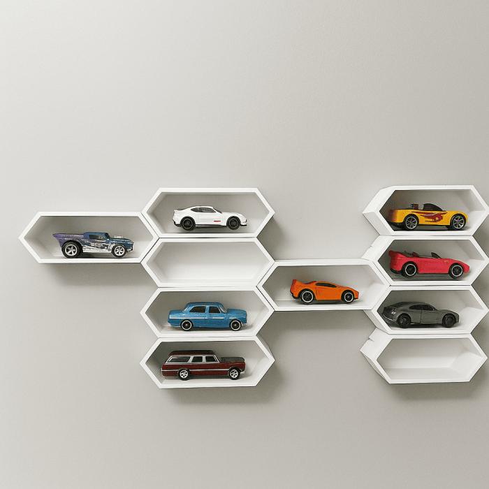 Hot Wheels Expositor - Display Parede Modular 4 Módulos - Imagem 2