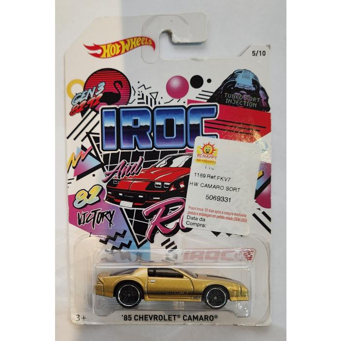 *Embalagem danificada* Hot Wheels Iroc - '85 CHEVROLLET CAMARO