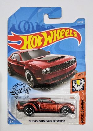 Embalagem danificada Super T-Hunt Hot Wheels Muscle Mania - '18 Dodge Challenger SRT Demon