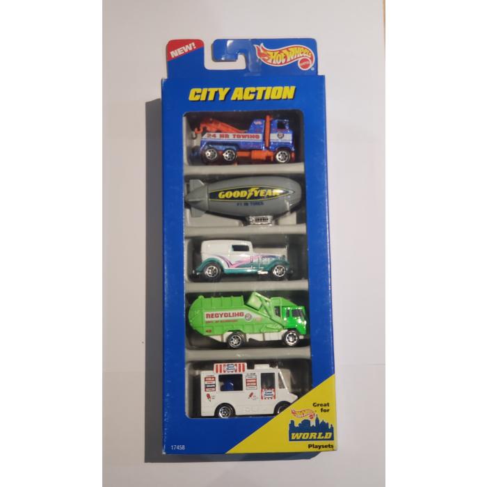 Hot Wheels Pack de 5 - City Action Great For World
