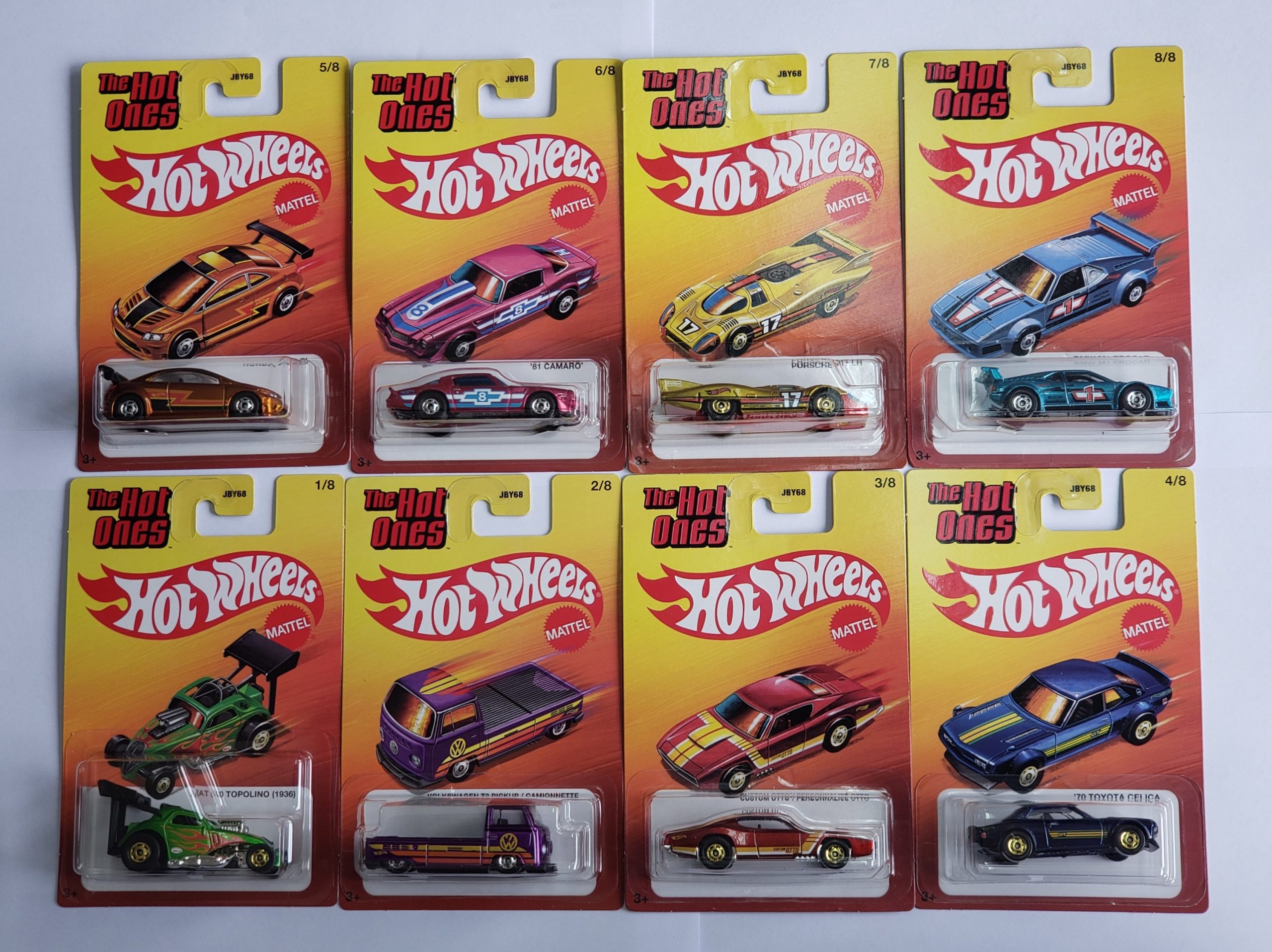 Hot Wheels The Hot Ones – Set Completo (8 Miniatura) – Universo